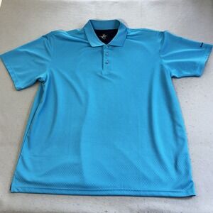 Beverly Hills Polo Club Polo Shirt Mens XXL Blue Good Honeycomb Mesh Golf Casual